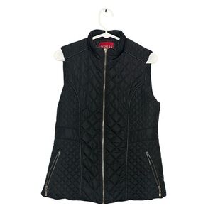GUESS Women's Quilted Black Vest